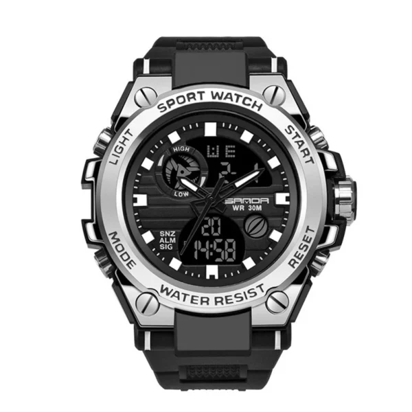 Outdoor Sports Dual Display Movement Multi-kinetic Energy Electronic Watch - Image 6