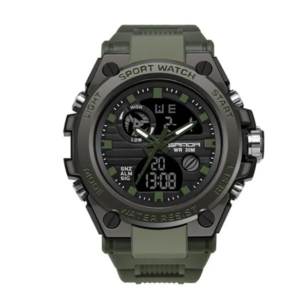 Outdoor Sports Dual Display Movement Multi-kinetic Energy Electronic Watch - Image 2