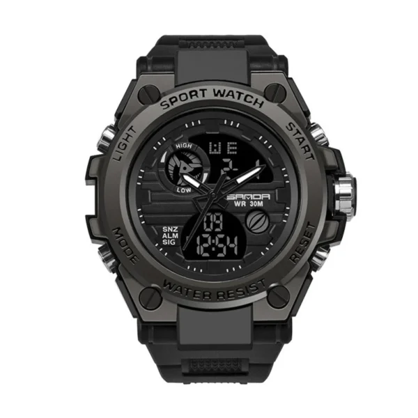 Outdoor Sports Dual Display Movement Multi-kinetic Energy Electronic Watch - Image 3